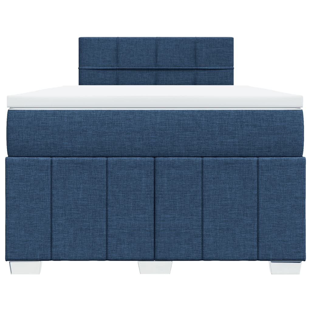 Boxspring met matras stof blauw 120x190 cm is nu te koop bij PeponiXL, paradijselijk wonen!