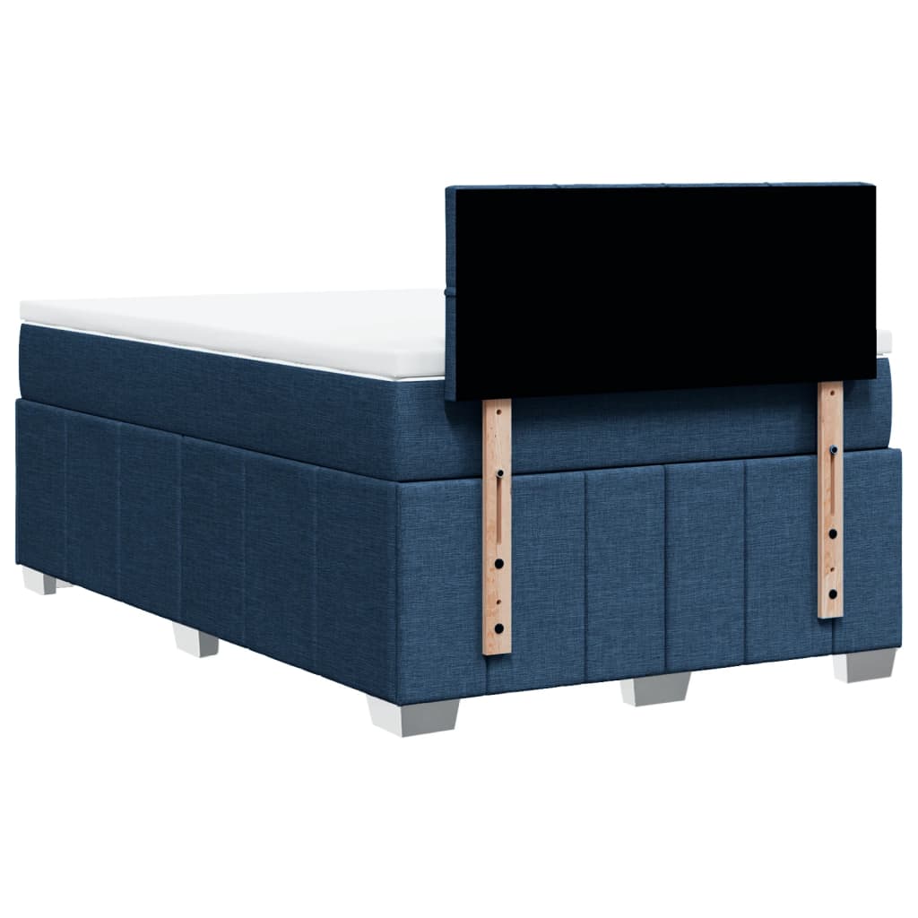 Boxspring met matras stof blauw 120x190 cm is nu te koop bij PeponiXL, paradijselijk wonen!