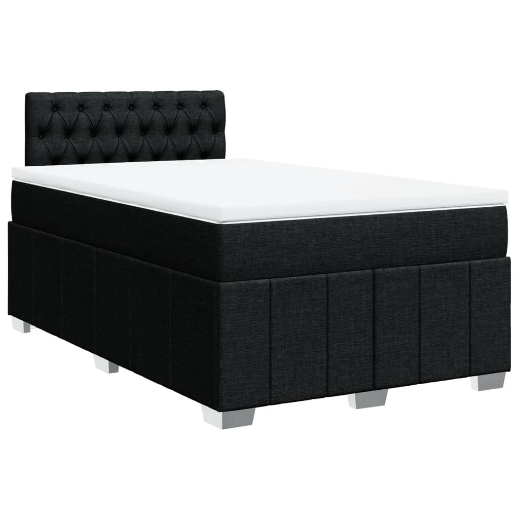 Boxspring met matras stof zwart 120x190 cm is nu te koop bij PeponiXL, paradijselijk wonen!