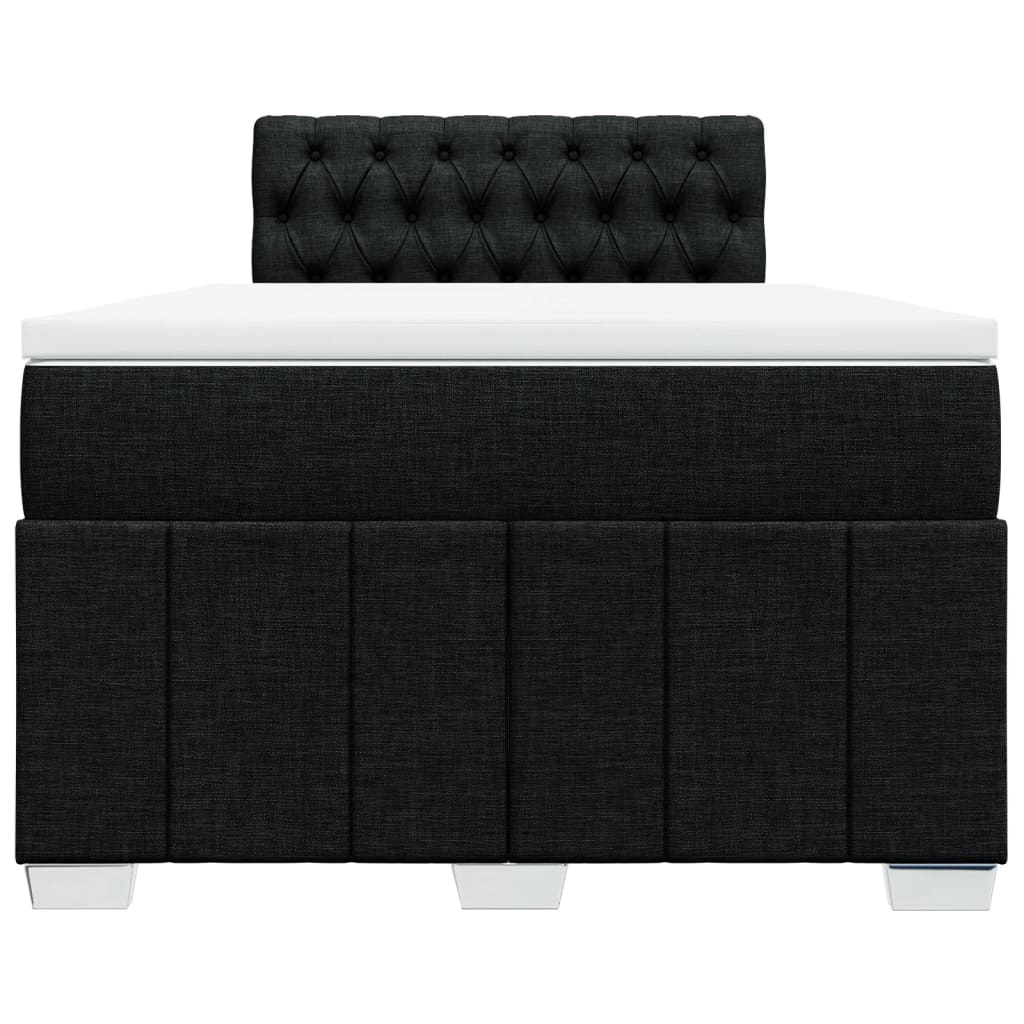 Boxspring met matras stof zwart 120x190 cm is nu te koop bij PeponiXL, paradijselijk wonen!