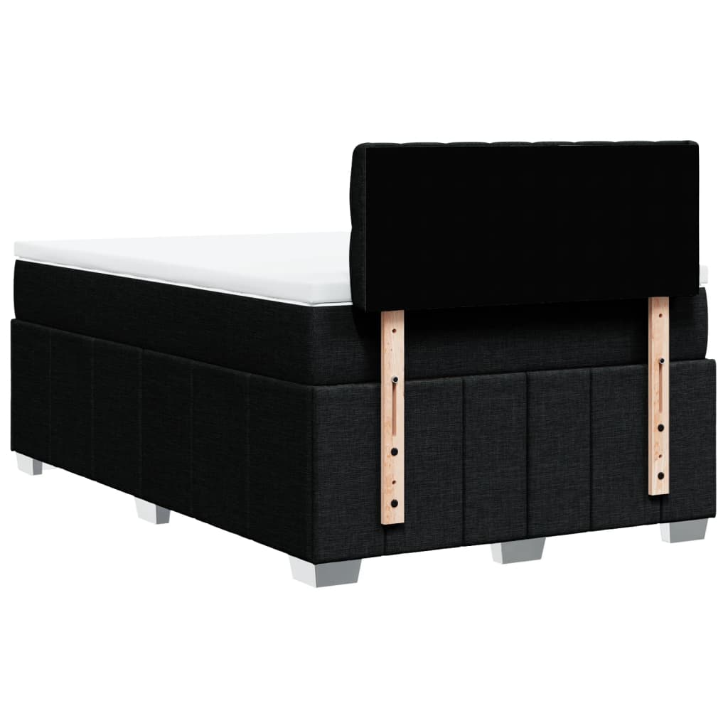 Boxspring met matras stof zwart 120x190 cm is nu te koop bij PeponiXL, paradijselijk wonen!