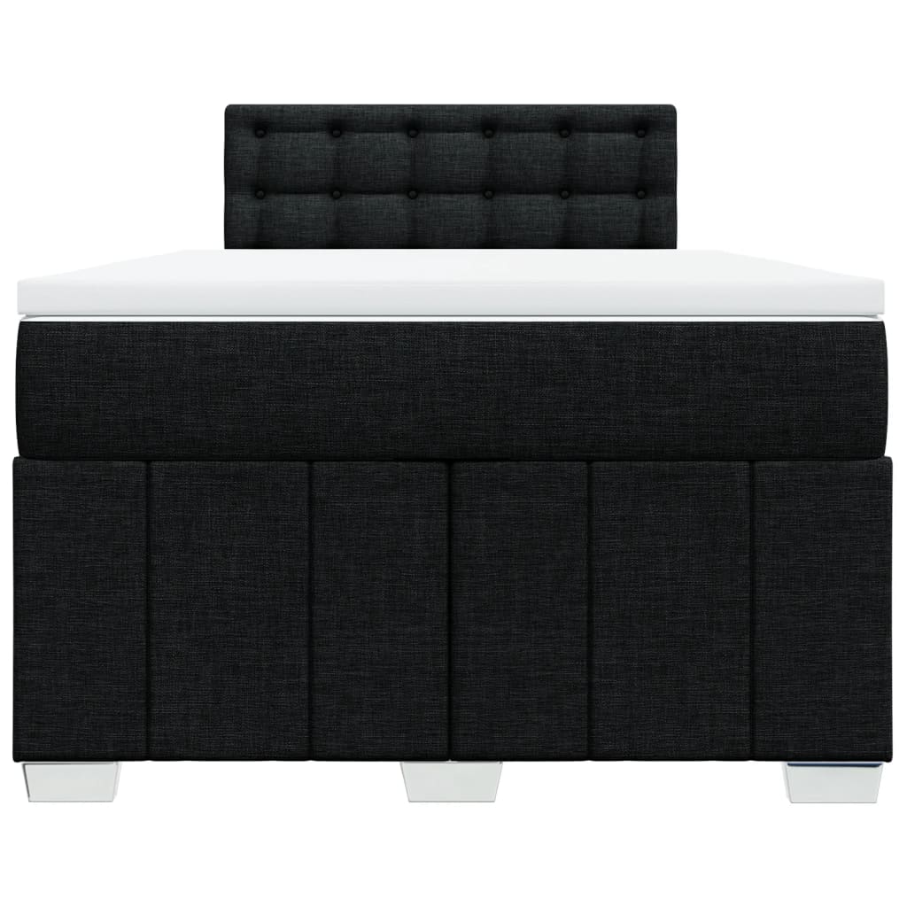 Boxspring met matras stof zwart 120x190 cm is nu te koop bij PeponiXL, paradijselijk wonen!