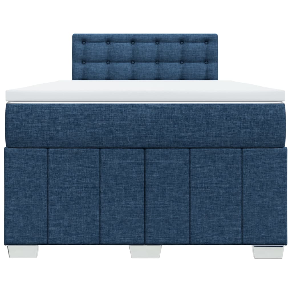 Boxspring met matras stof blauw 120x190 cm is nu te koop bij PeponiXL, paradijselijk wonen!