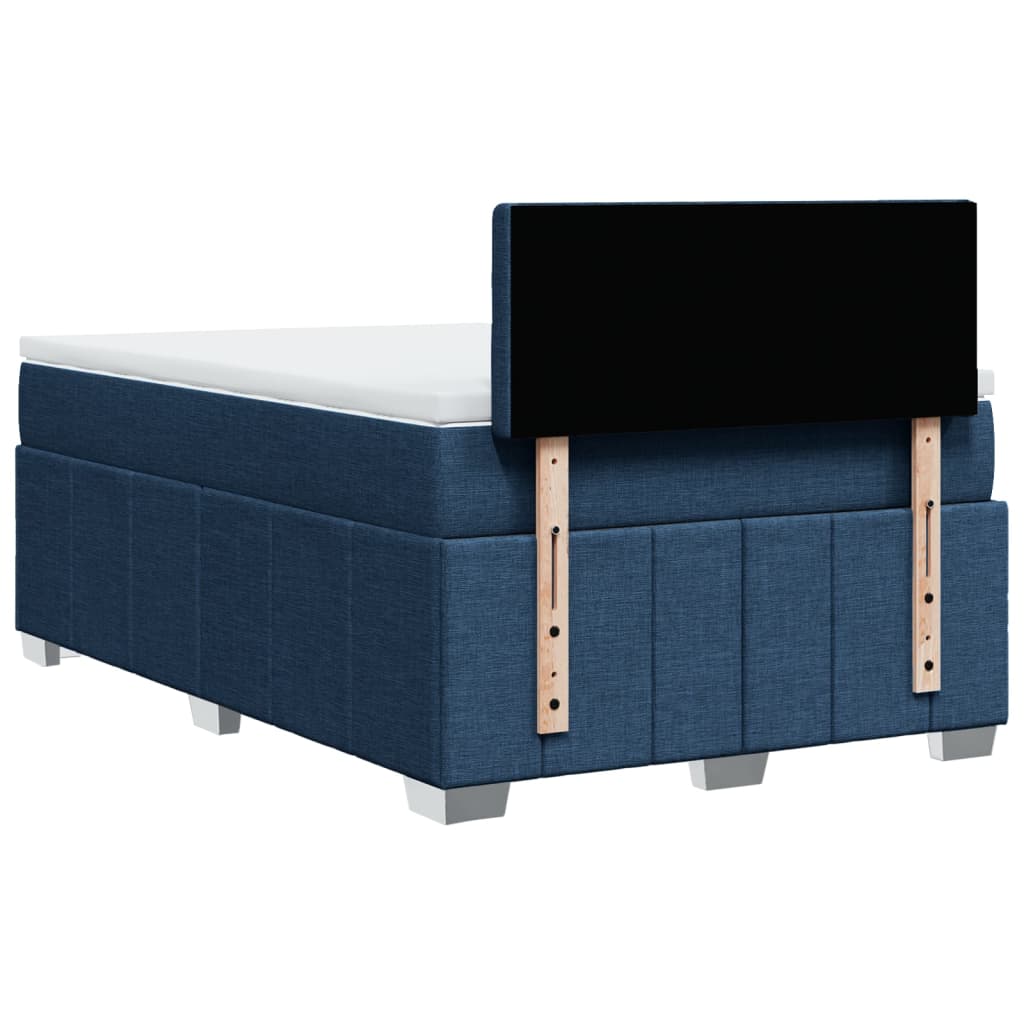 Boxspring met matras stof blauw 120x190 cm is nu te koop bij PeponiXL, paradijselijk wonen!