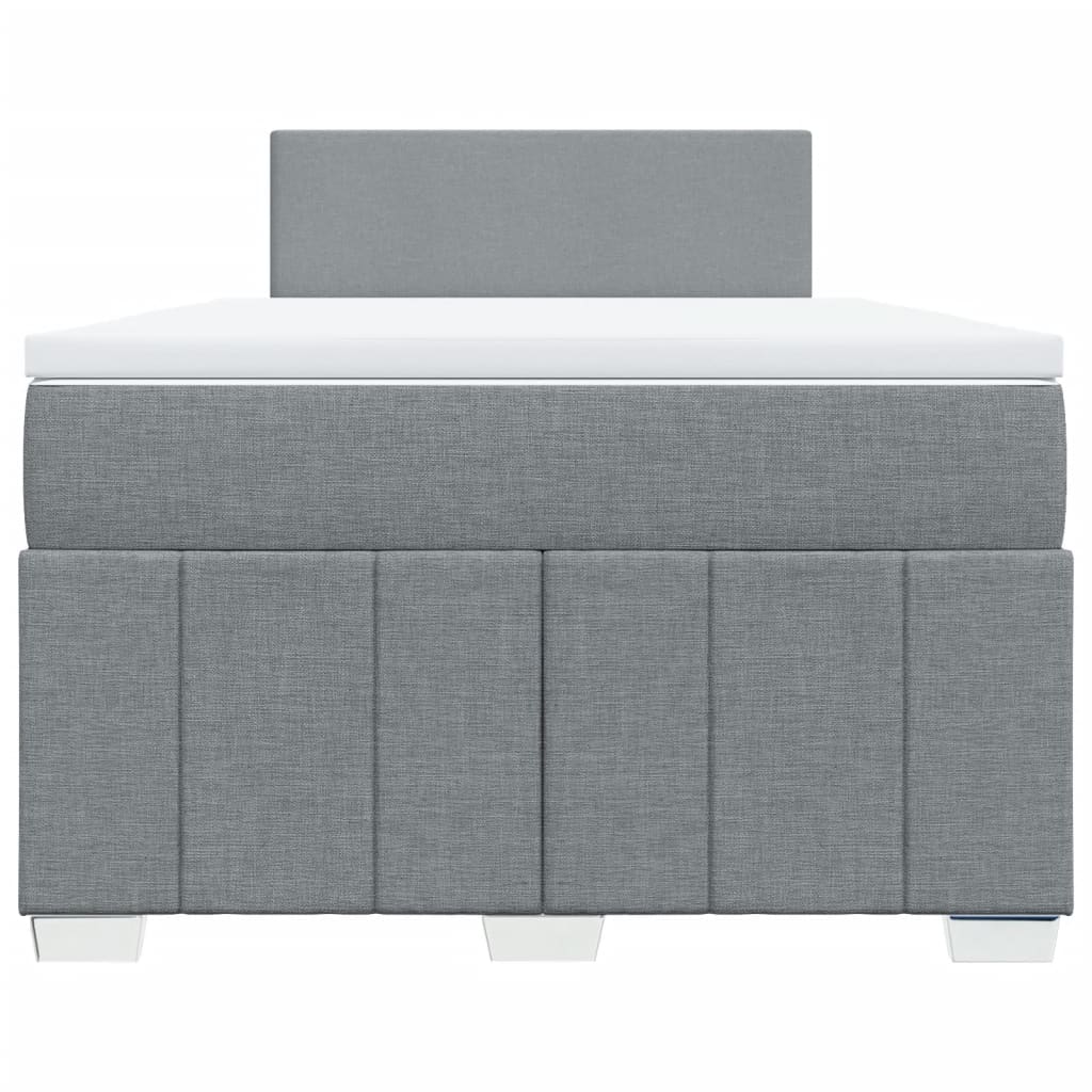 Boxspring met matras stof lichtgrijs 120x200 cm is nu te koop bij PeponiXL, paradijselijk wonen!