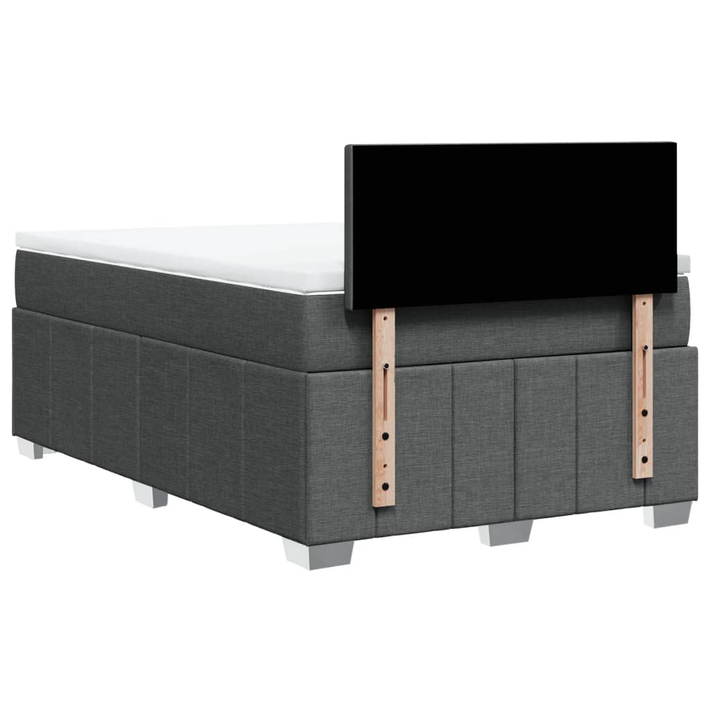 Boxspring met matras stof donkergrijs 120x200 cm is nu te koop bij PeponiXL, paradijselijk wonen!