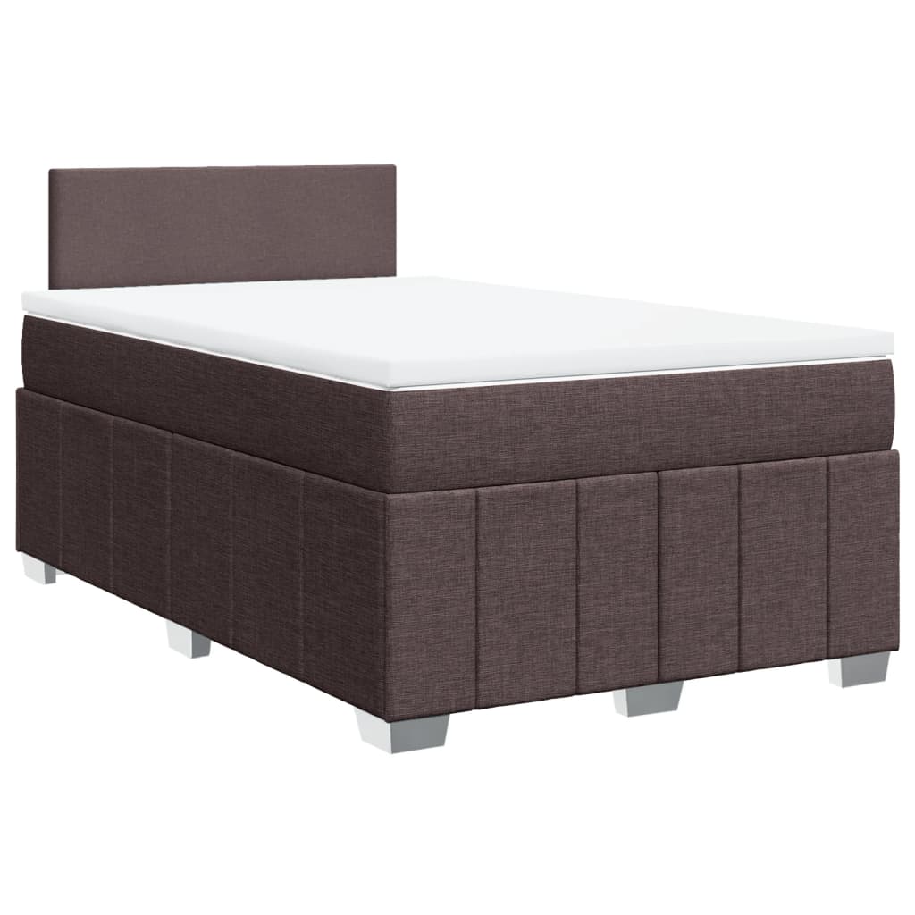 Boxspring met matras stof donkerbruin 120x200 cm is nu te koop bij PeponiXL, paradijselijk wonen!