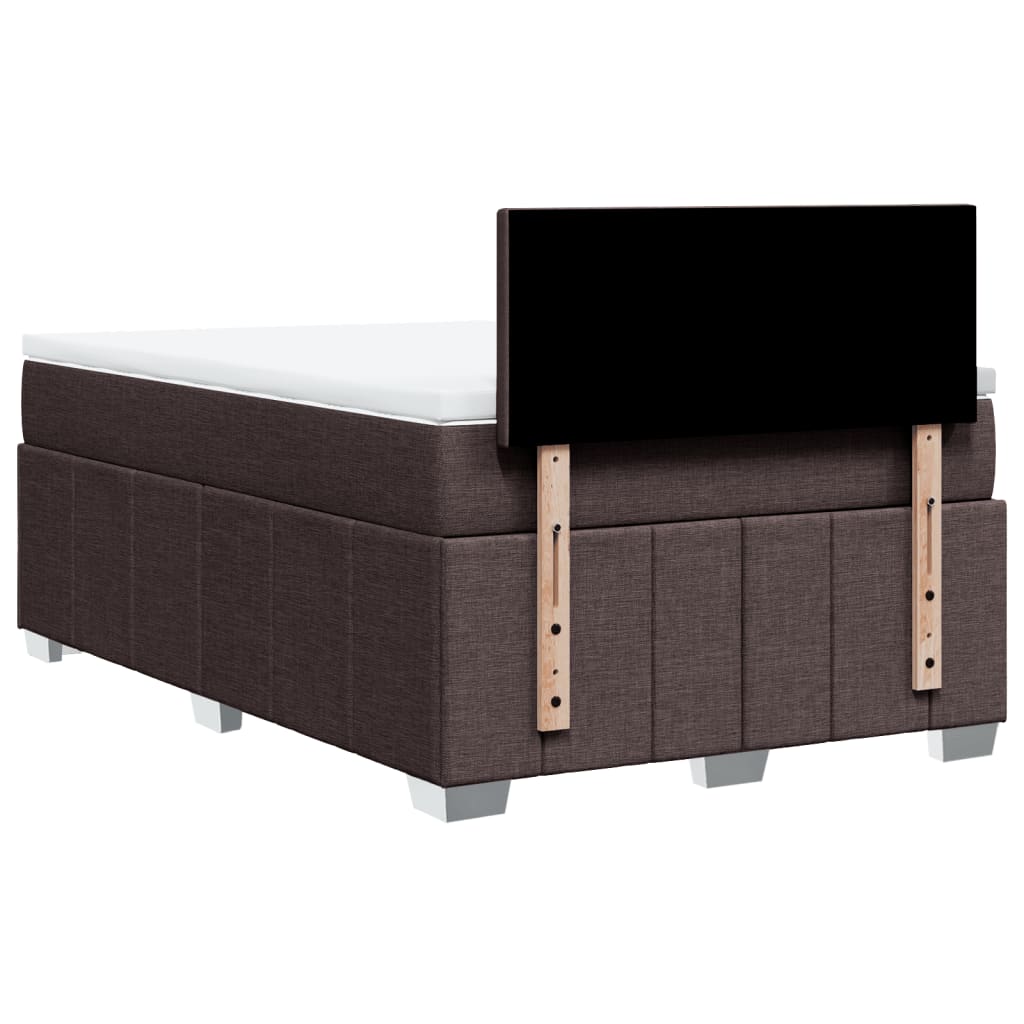 Boxspring met matras stof donkerbruin 120x200 cm is nu te koop bij PeponiXL, paradijselijk wonen!