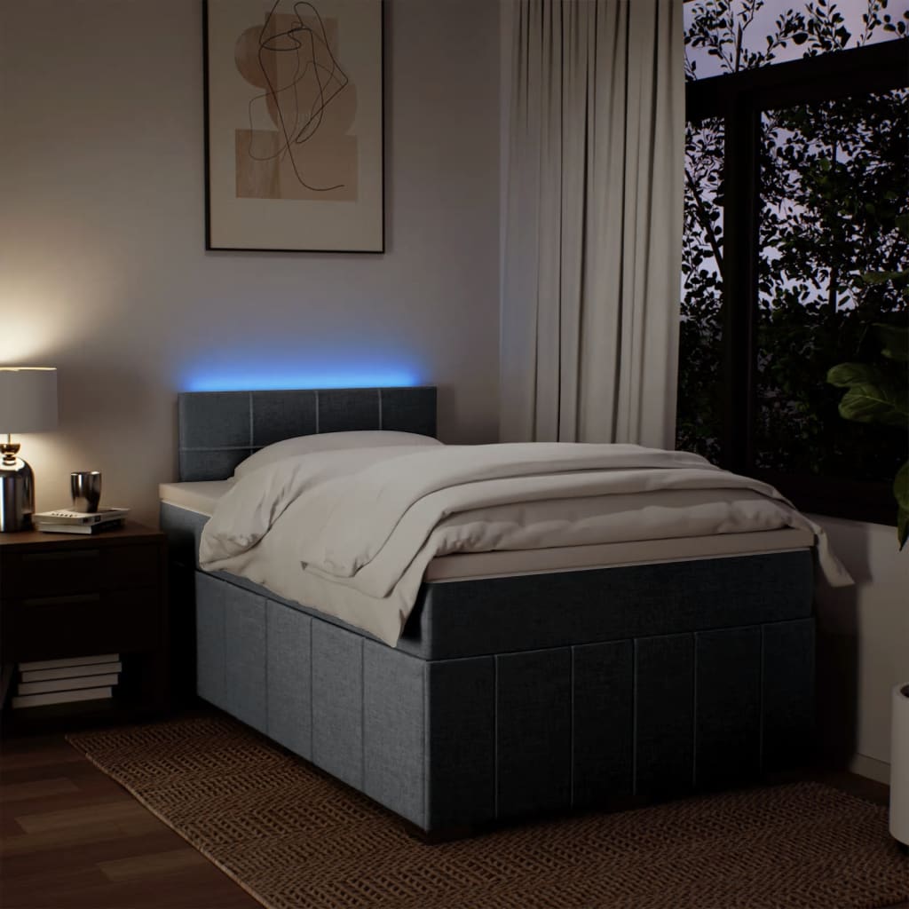 Boxspring met matras stof lichtgrijs 120x200 cm is nu te koop bij PeponiXL, paradijselijk wonen!