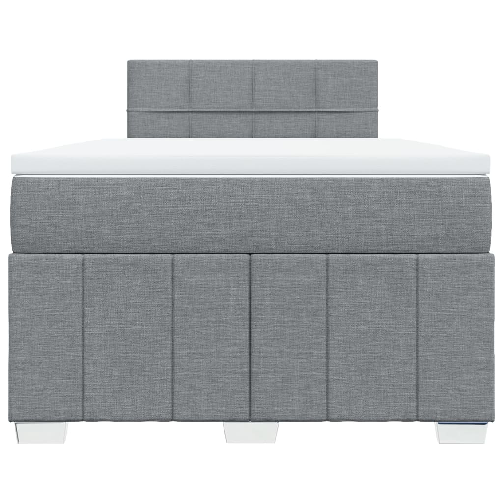 Boxspring met matras stof lichtgrijs 120x200 cm is nu te koop bij PeponiXL, paradijselijk wonen!