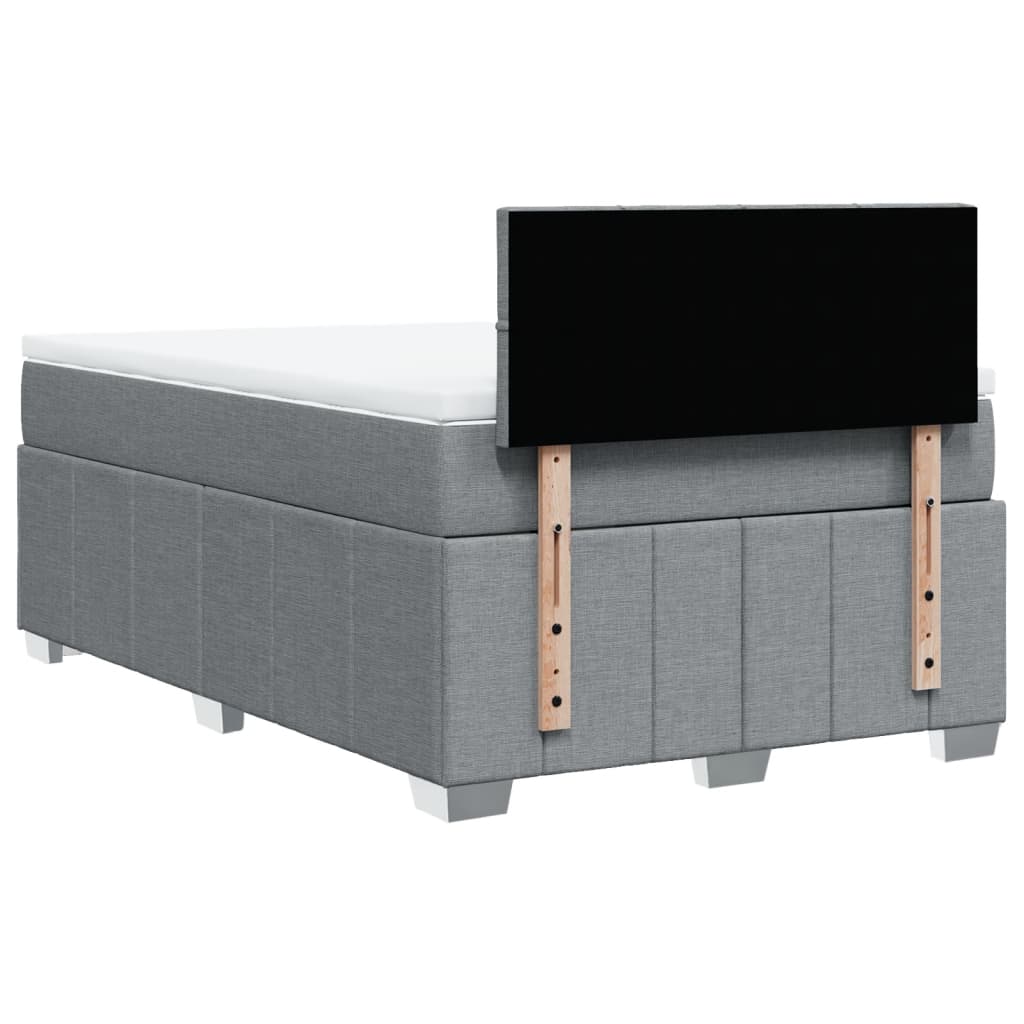 Boxspring met matras stof lichtgrijs 120x200 cm is nu te koop bij PeponiXL, paradijselijk wonen!
