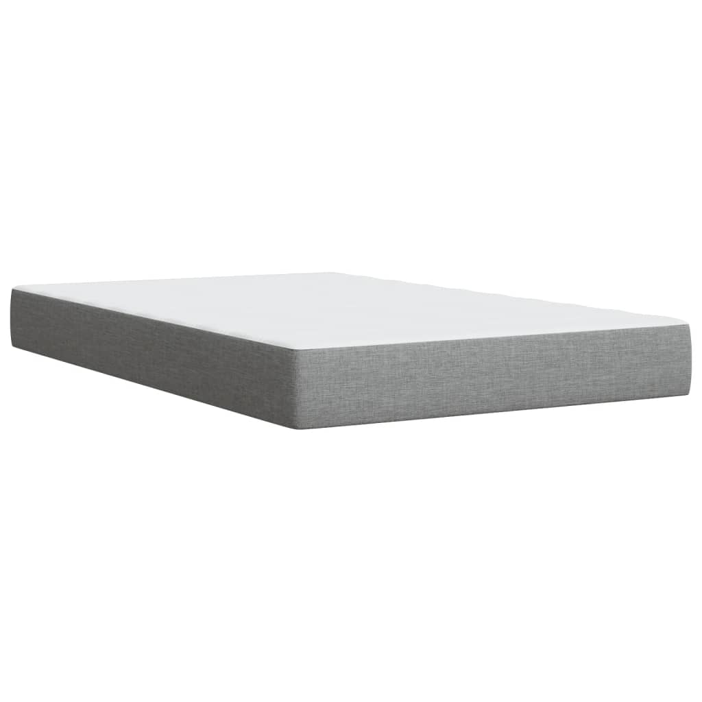 Boxspring met matras stof lichtgrijs 120x200 cm is nu te koop bij PeponiXL, paradijselijk wonen!