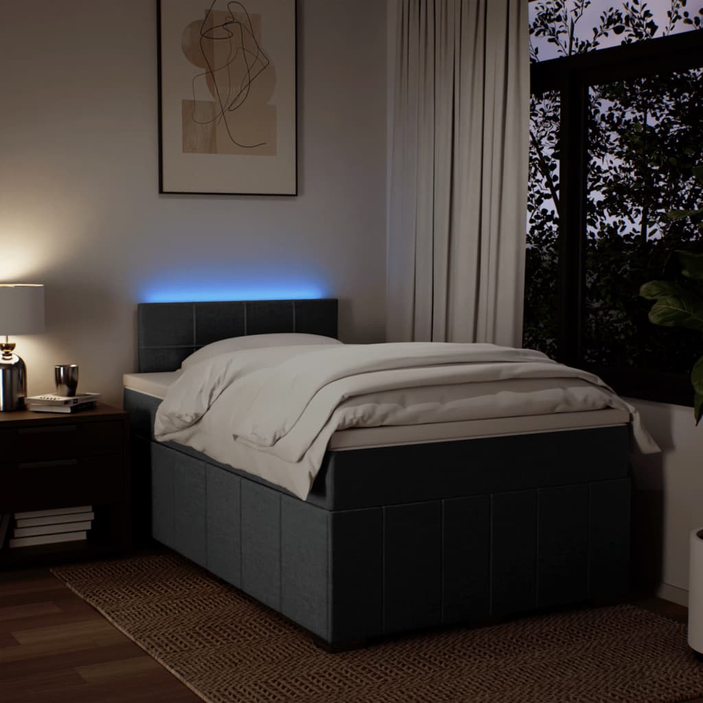 Boxspring met matras stof donkergrijs 120x200 cm is nu te koop bij PeponiXL, paradijselijk wonen!