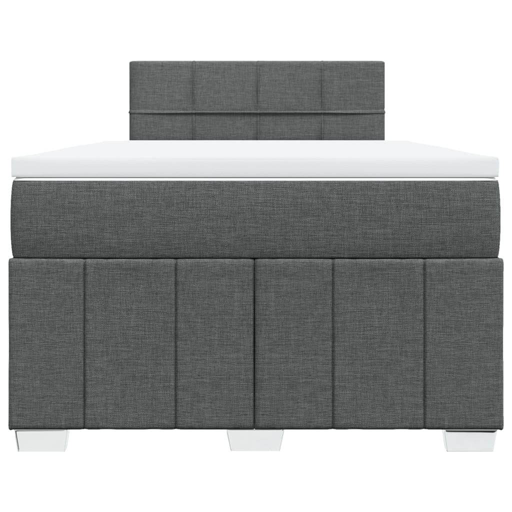 Boxspring met matras stof donkergrijs 120x200 cm is nu te koop bij PeponiXL, paradijselijk wonen!