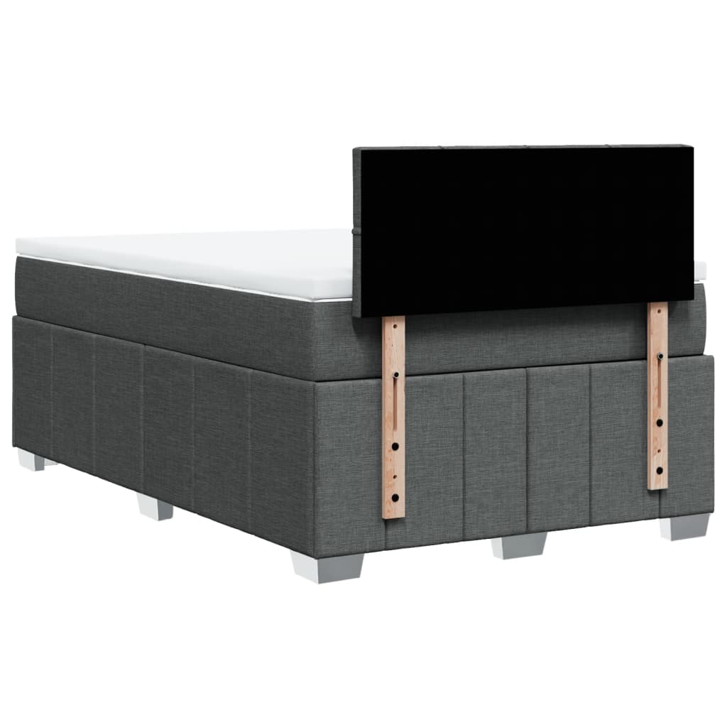 Boxspring met matras stof donkergrijs 120x200 cm is nu te koop bij PeponiXL, paradijselijk wonen!