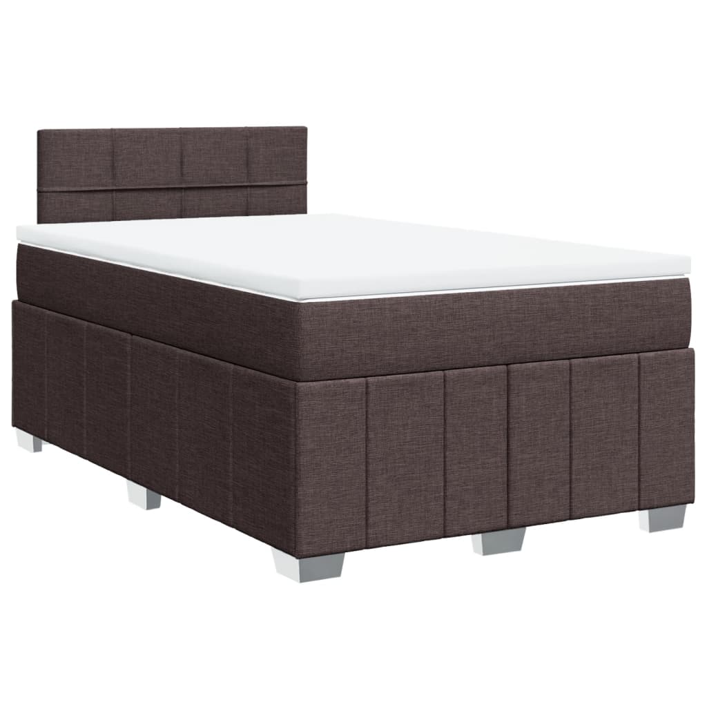 Boxspring met matras stof donkerbruin 120x200 cm is nu te koop bij PeponiXL, paradijselijk wonen!