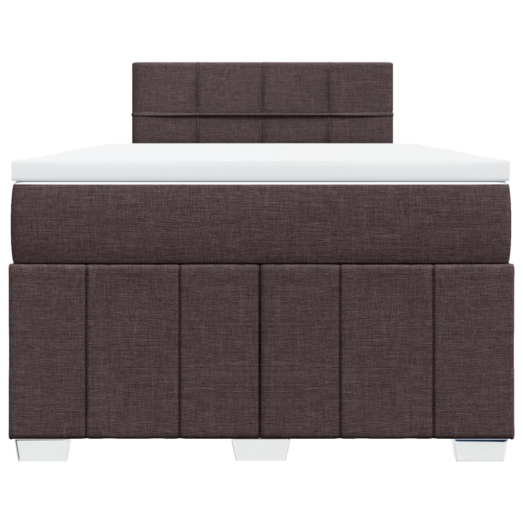 Boxspring met matras stof donkerbruin 120x200 cm is nu te koop bij PeponiXL, paradijselijk wonen!