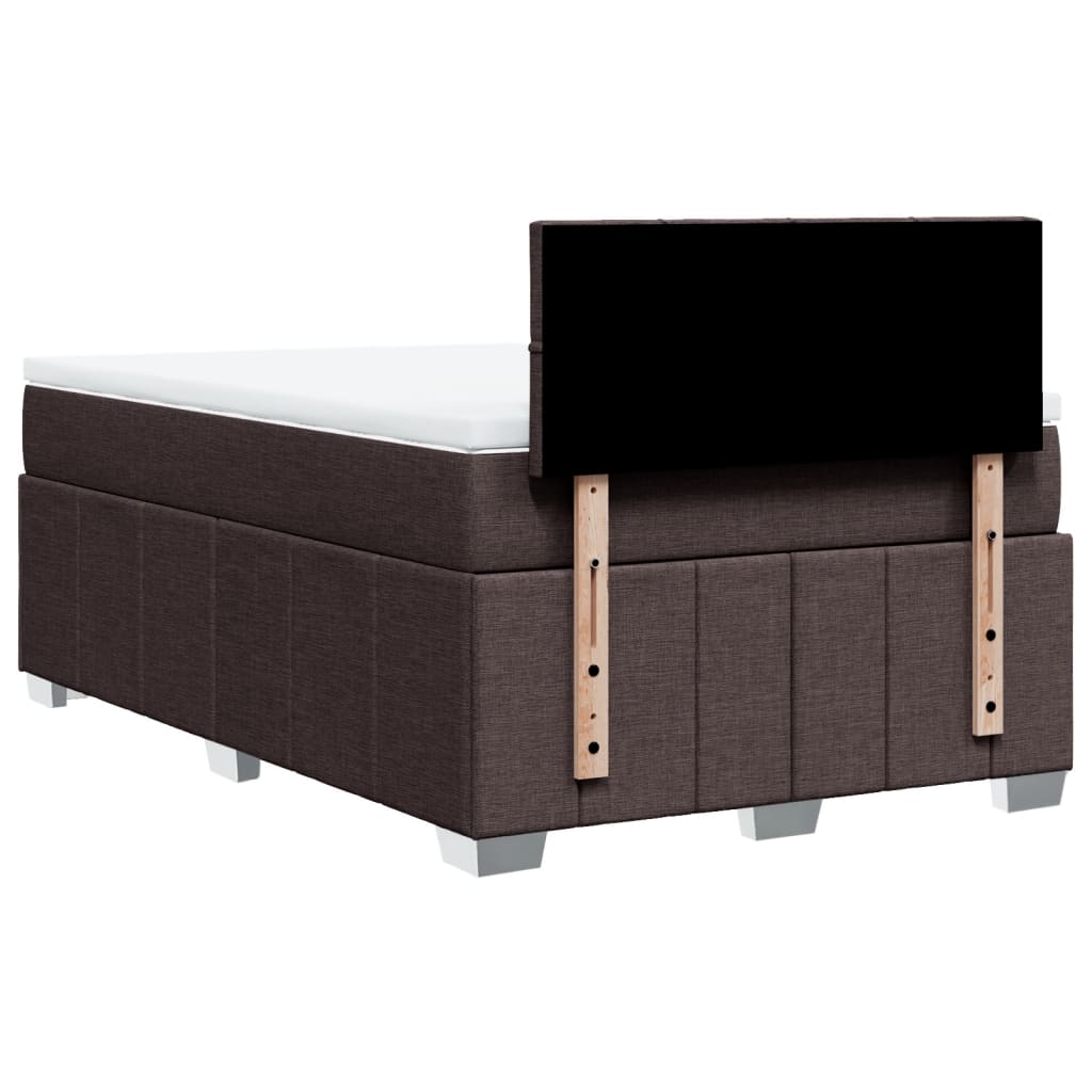 Boxspring met matras stof donkerbruin 120x200 cm is nu te koop bij PeponiXL, paradijselijk wonen!