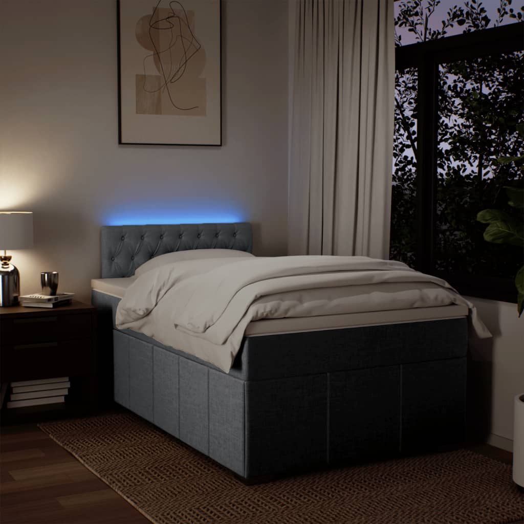 Boxspring met matras stof lichtgrijs 120x200 cm is nu te koop bij PeponiXL, paradijselijk wonen!