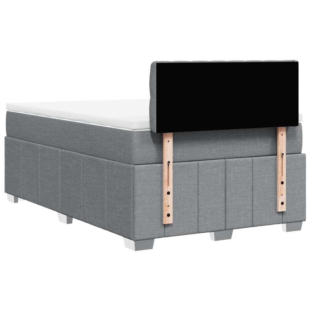Boxspring met matras stof lichtgrijs 120x200 cm is nu te koop bij PeponiXL, paradijselijk wonen!