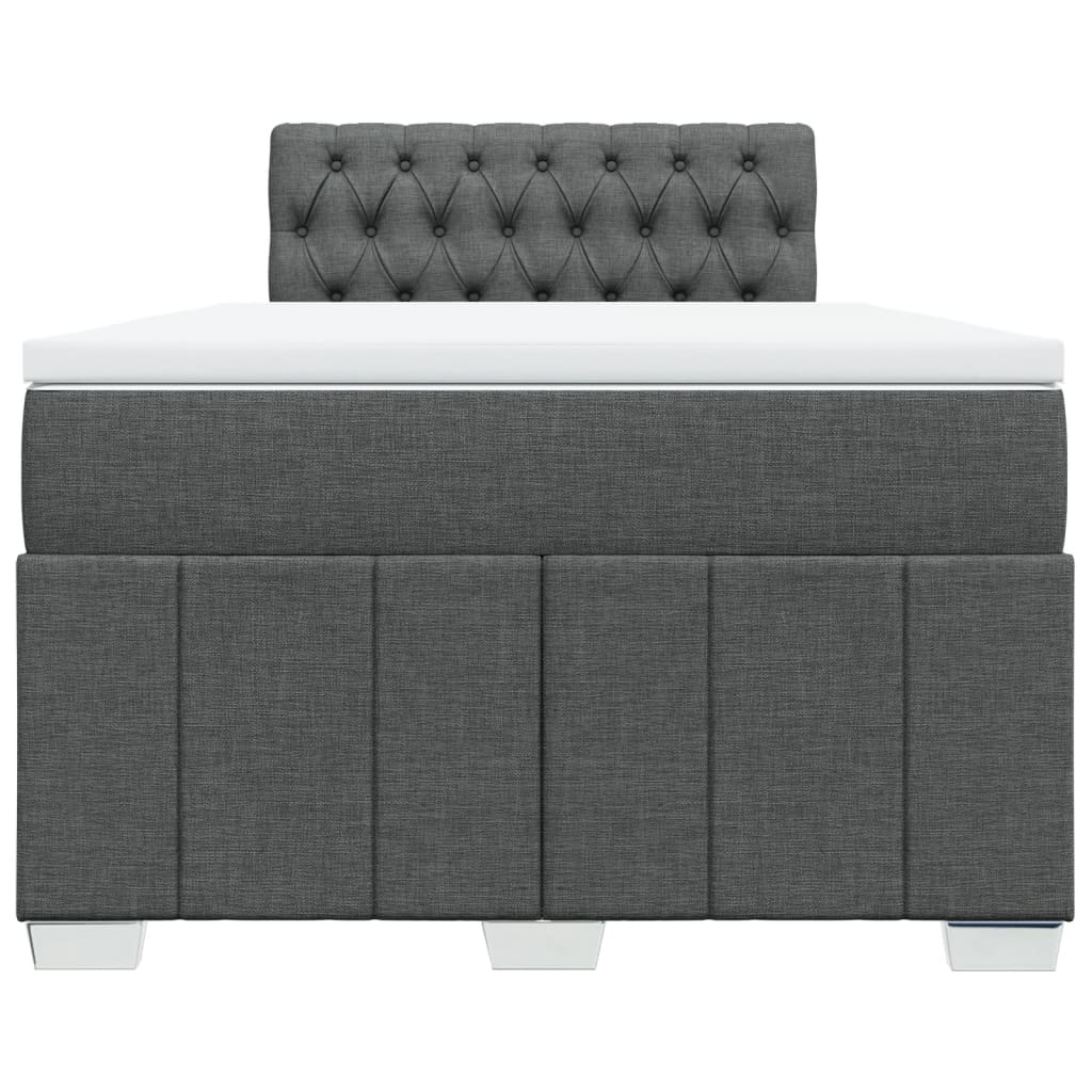 Boxspring met matras stof donkergrijs 120x200 cm is nu te koop bij PeponiXL, paradijselijk wonen!
