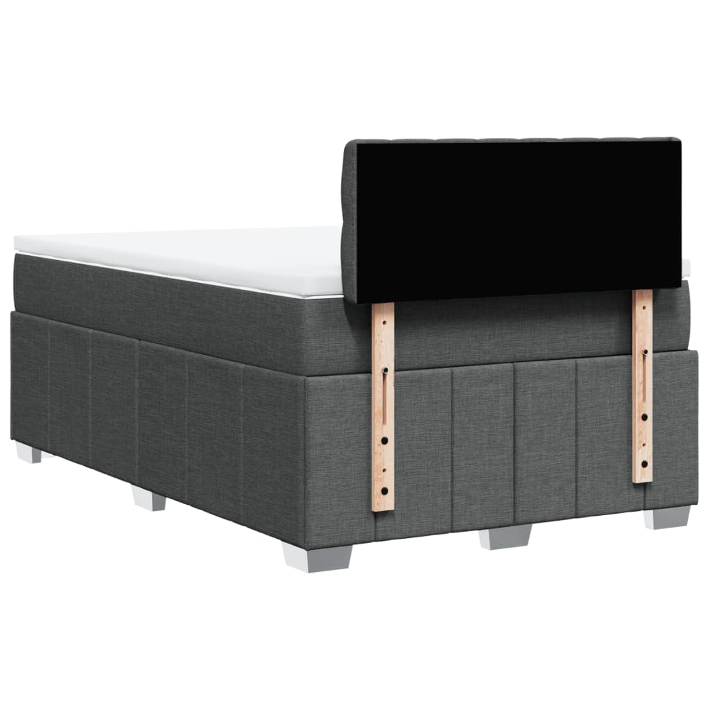 Boxspring met matras stof donkergrijs 120x200 cm is nu te koop bij PeponiXL, paradijselijk wonen!
