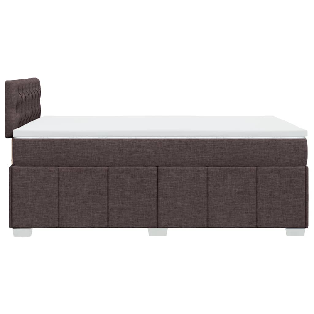 Boxspring met matras stof donkerbruin 120x200 cm is nu te koop bij PeponiXL, paradijselijk wonen!
