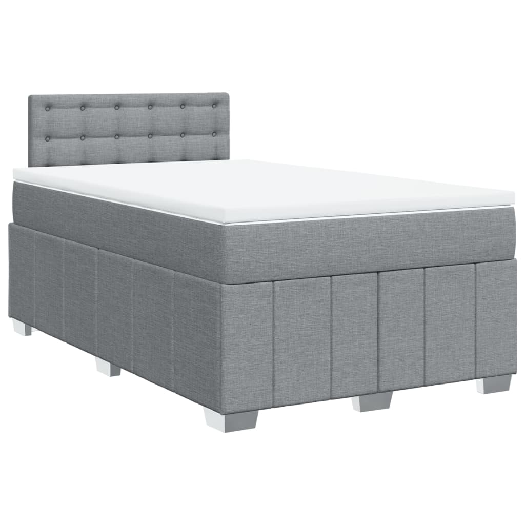 Boxspring met matras stof lichtgrijs 120x200 cm is nu te koop bij PeponiXL, paradijselijk wonen!