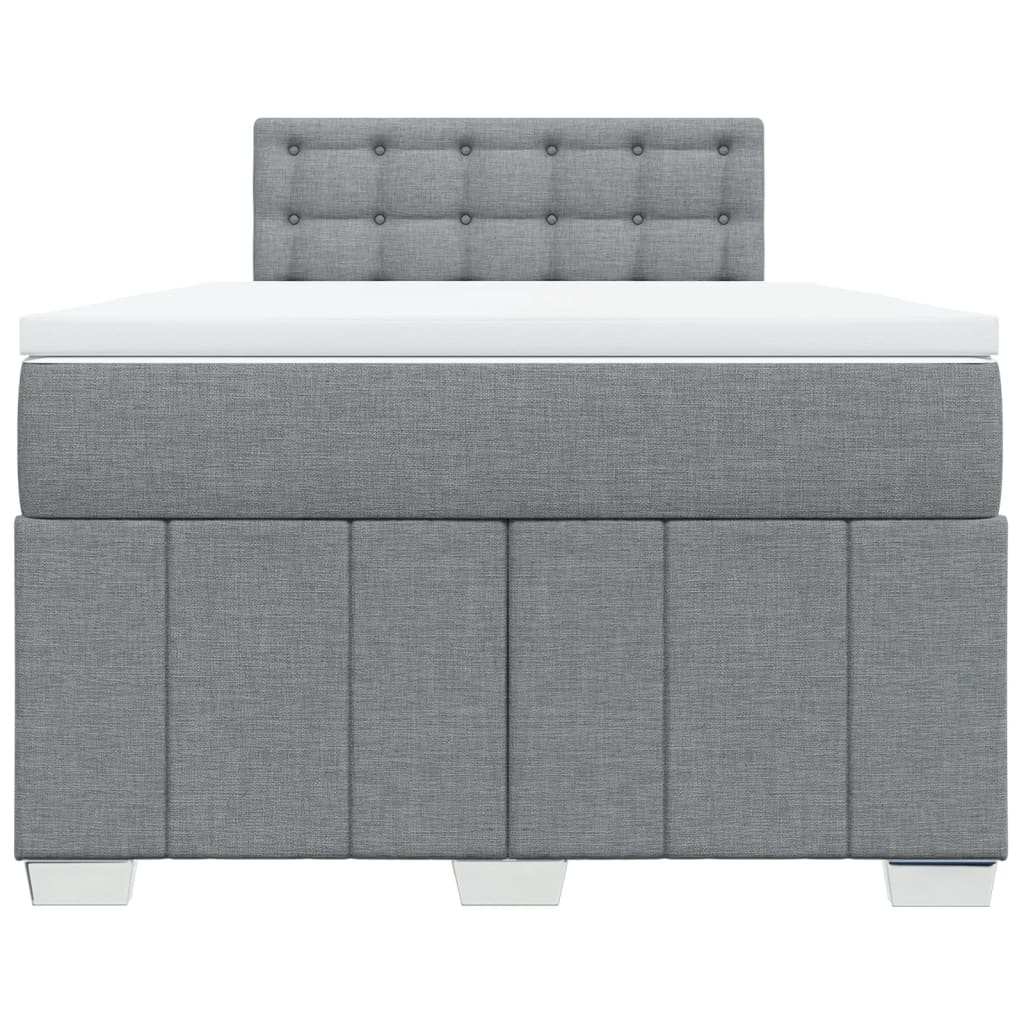 Boxspring met matras stof lichtgrijs 120x200 cm is nu te koop bij PeponiXL, paradijselijk wonen!