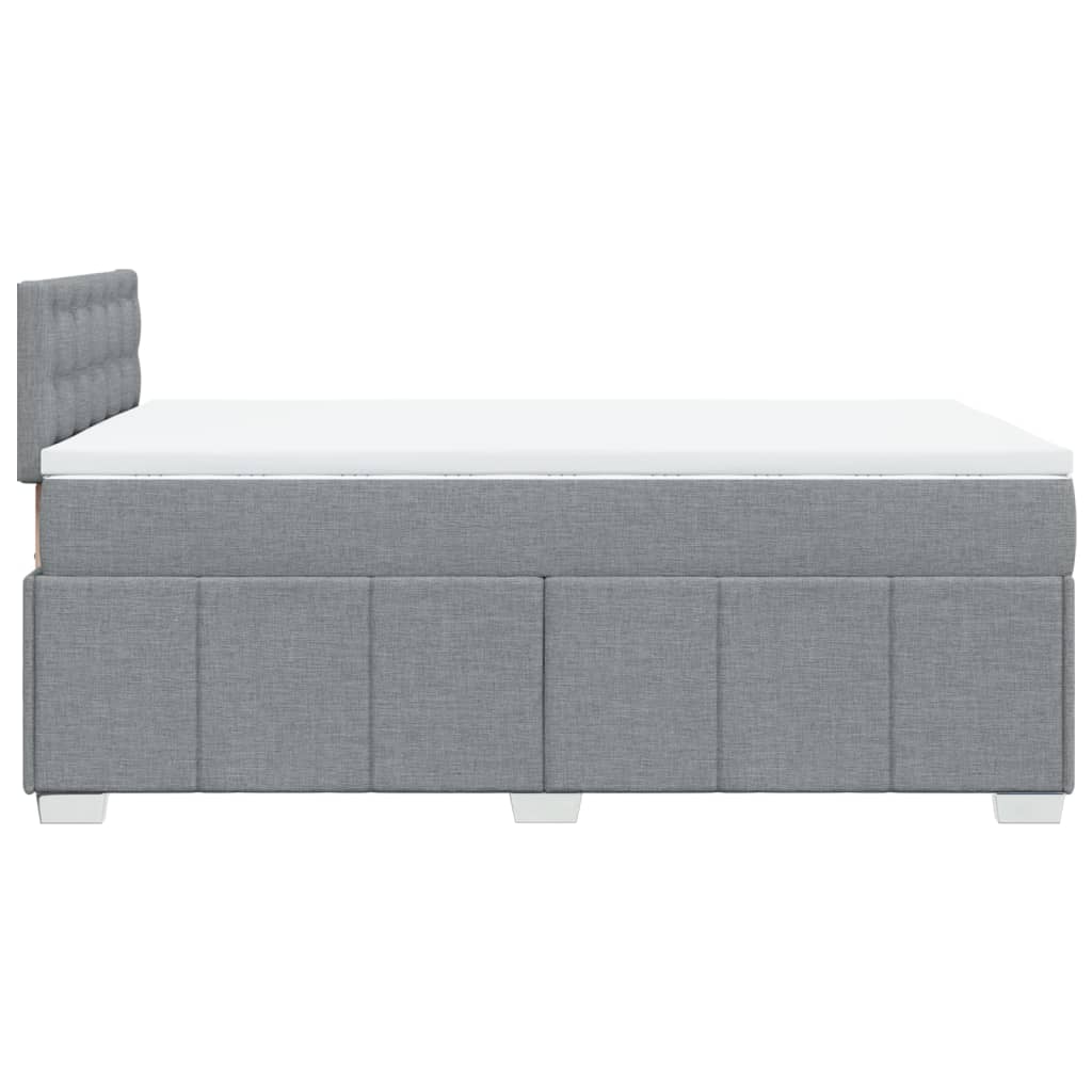 Boxspring met matras stof lichtgrijs 120x200 cm is nu te koop bij PeponiXL, paradijselijk wonen!