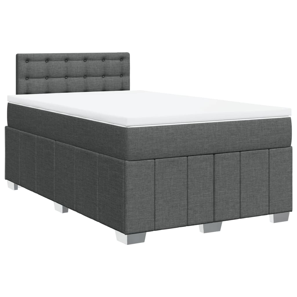 Boxspring met matras stof donkergrijs 120x200 cm is nu te koop bij PeponiXL, paradijselijk wonen!