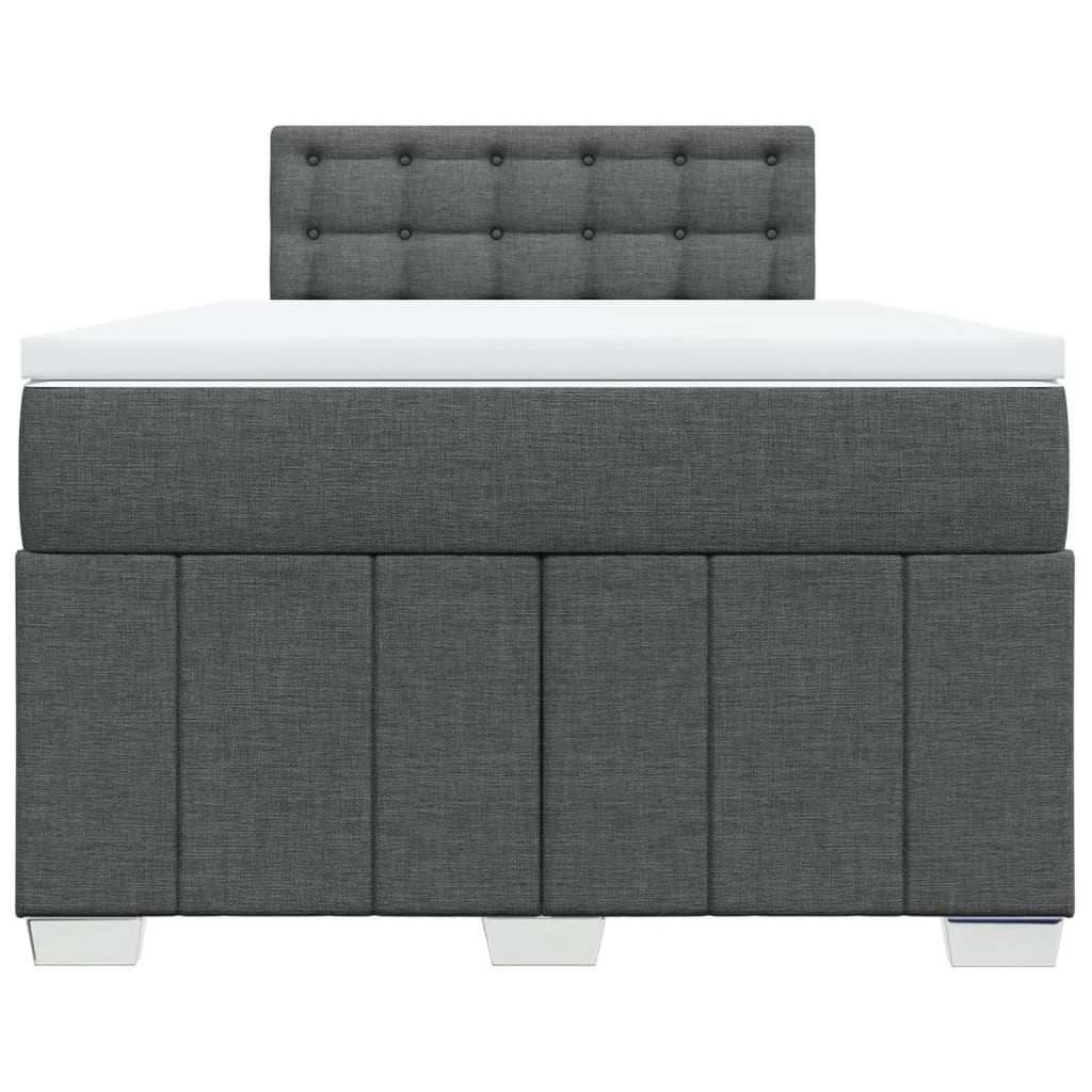 Boxspring met matras stof donkergrijs 120x200 cm is nu te koop bij PeponiXL, paradijselijk wonen!
