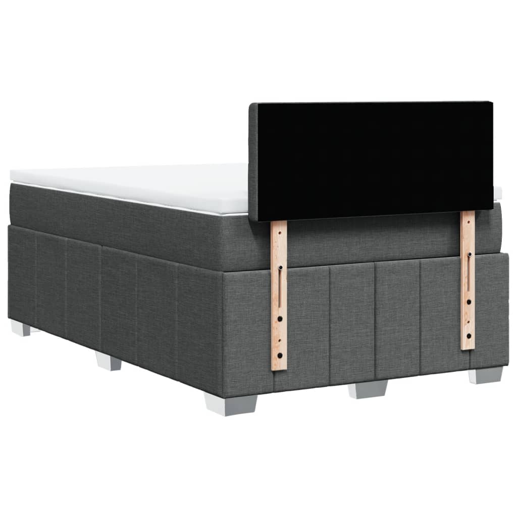Boxspring met matras stof donkergrijs 120x200 cm is nu te koop bij PeponiXL, paradijselijk wonen!