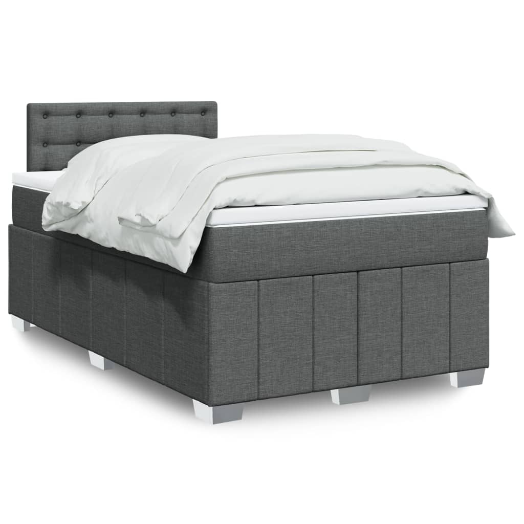 Boxspring met matras stof donkergrijs 120x200 cm is nu te koop bij PeponiXL, paradijselijk wonen!