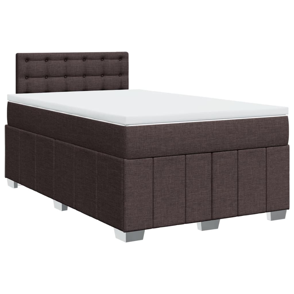 Boxspring met matras stof donkerbruin 120x200 cm is nu te koop bij PeponiXL, paradijselijk wonen!