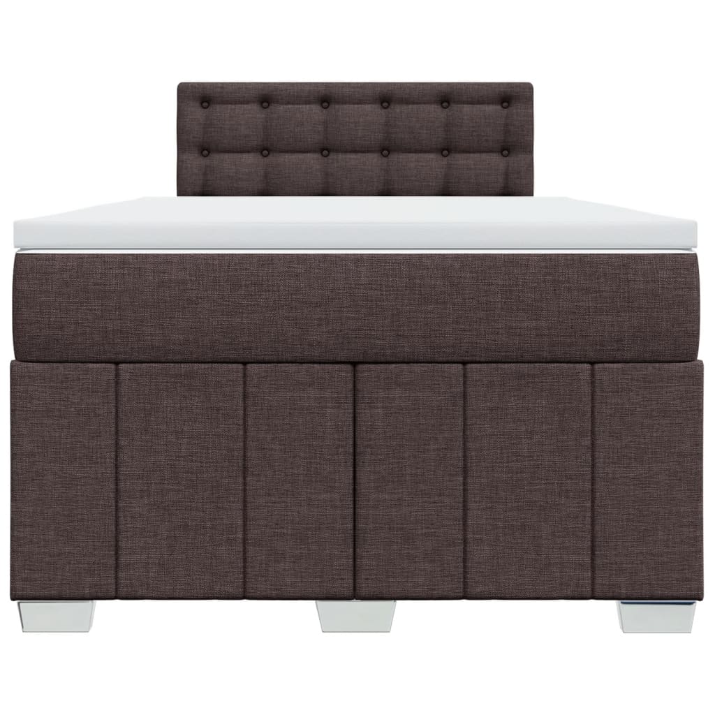 Boxspring met matras stof donkerbruin 120x200 cm is nu te koop bij PeponiXL, paradijselijk wonen!