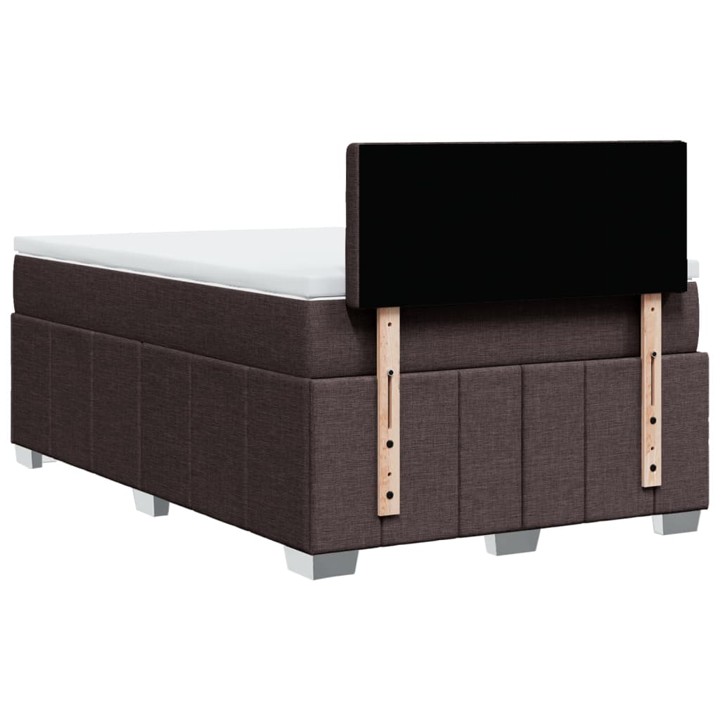 Boxspring met matras stof donkerbruin 120x200 cm is nu te koop bij PeponiXL, paradijselijk wonen!