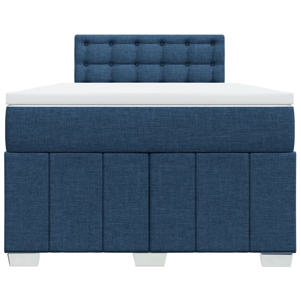 Boxspring met matras stof blauw 120x200 cm is nu te koop bij PeponiXL, paradijselijk wonen!
