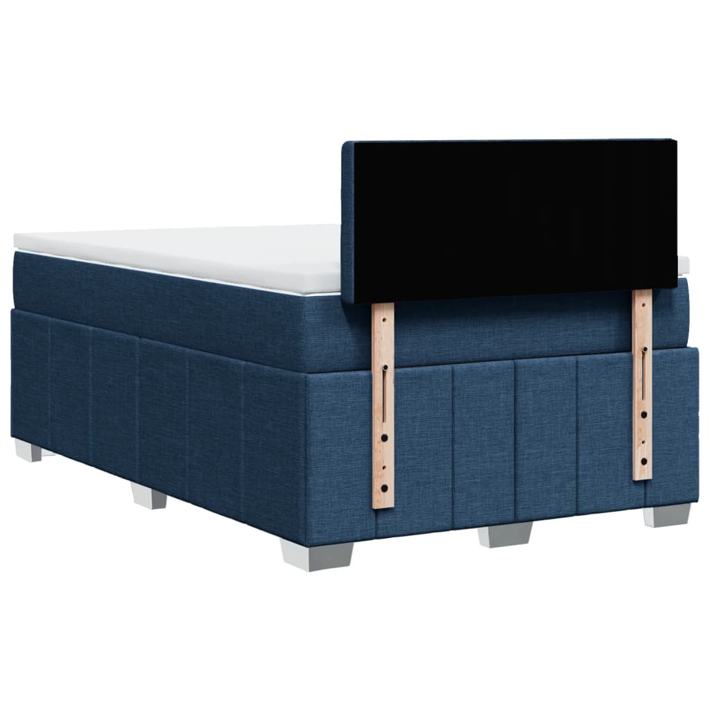 Boxspring met matras stof blauw 120x200 cm is nu te koop bij PeponiXL, paradijselijk wonen!