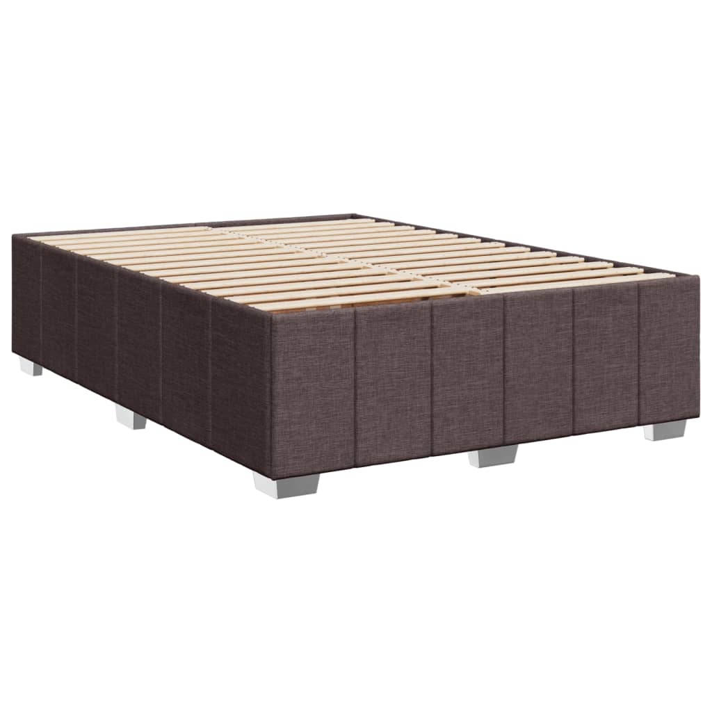 Boxspring met matras stof donkerbruin 140x200 cm is nu te koop bij PeponiXL, paradijselijk wonen!