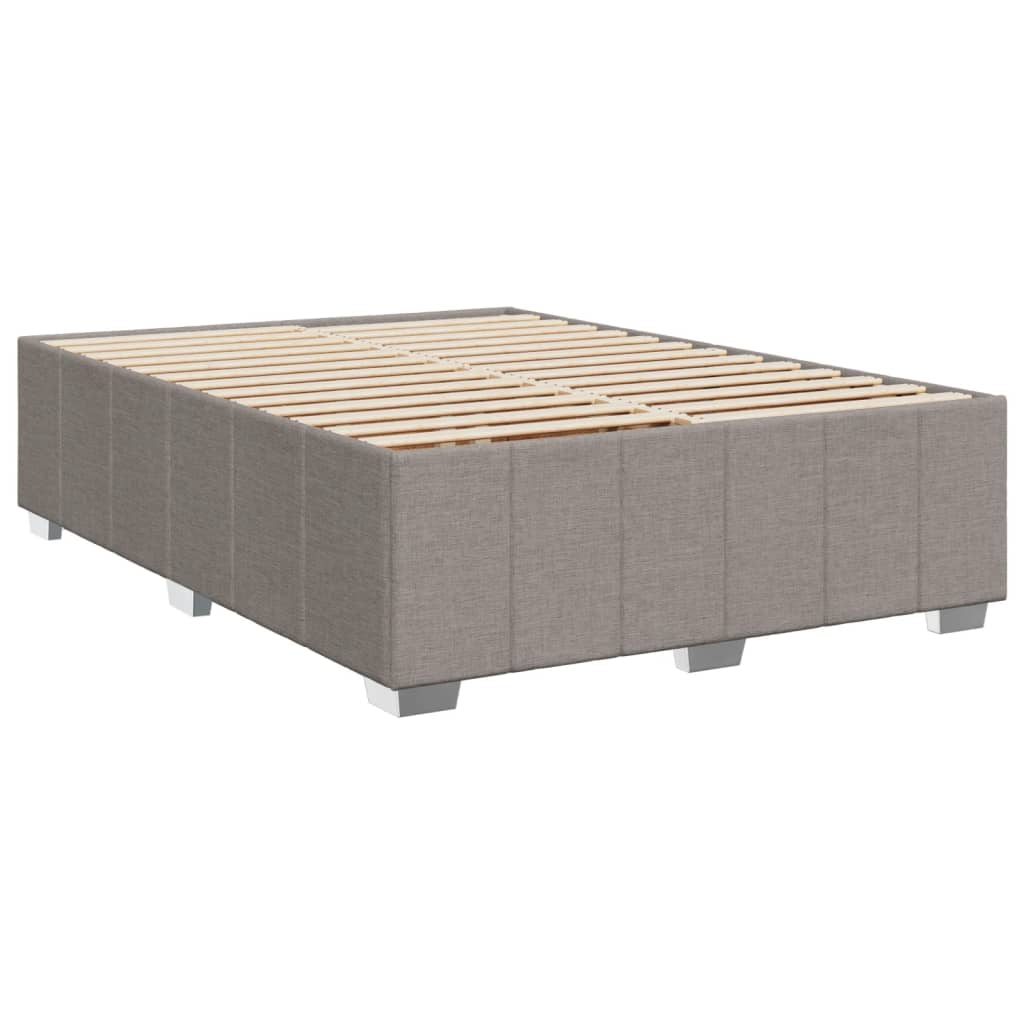 Boxspring met matras stof taupe 140x200 cm is nu te koop bij PeponiXL, paradijselijk wonen!