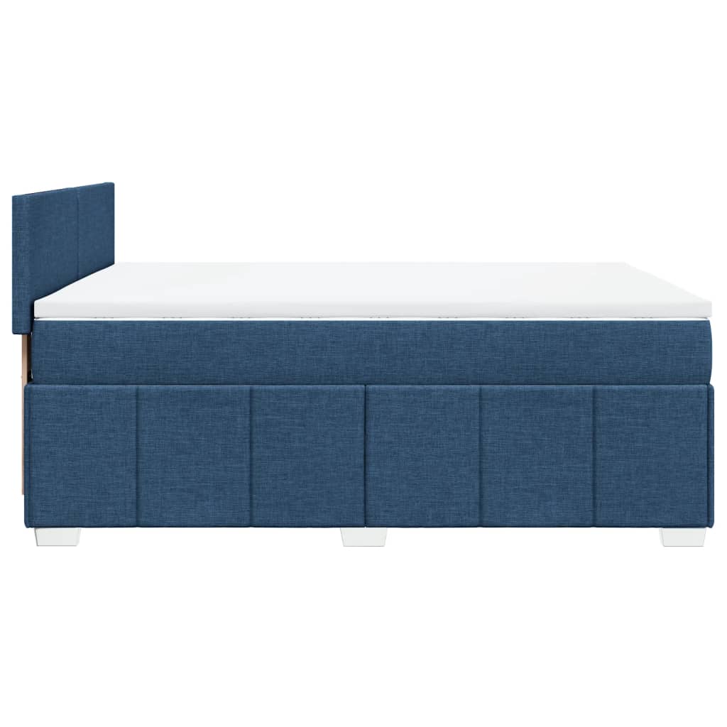 Boxspring met matras stof blauw 140x200 cm is nu te koop bij PeponiXL, paradijselijk wonen!