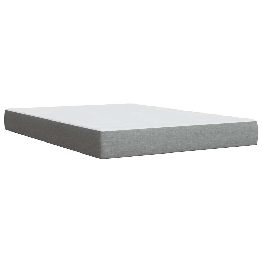 Boxspring met matras stof lichtgrijs 140x200 cm is nu te koop bij PeponiXL, paradijselijk wonen!