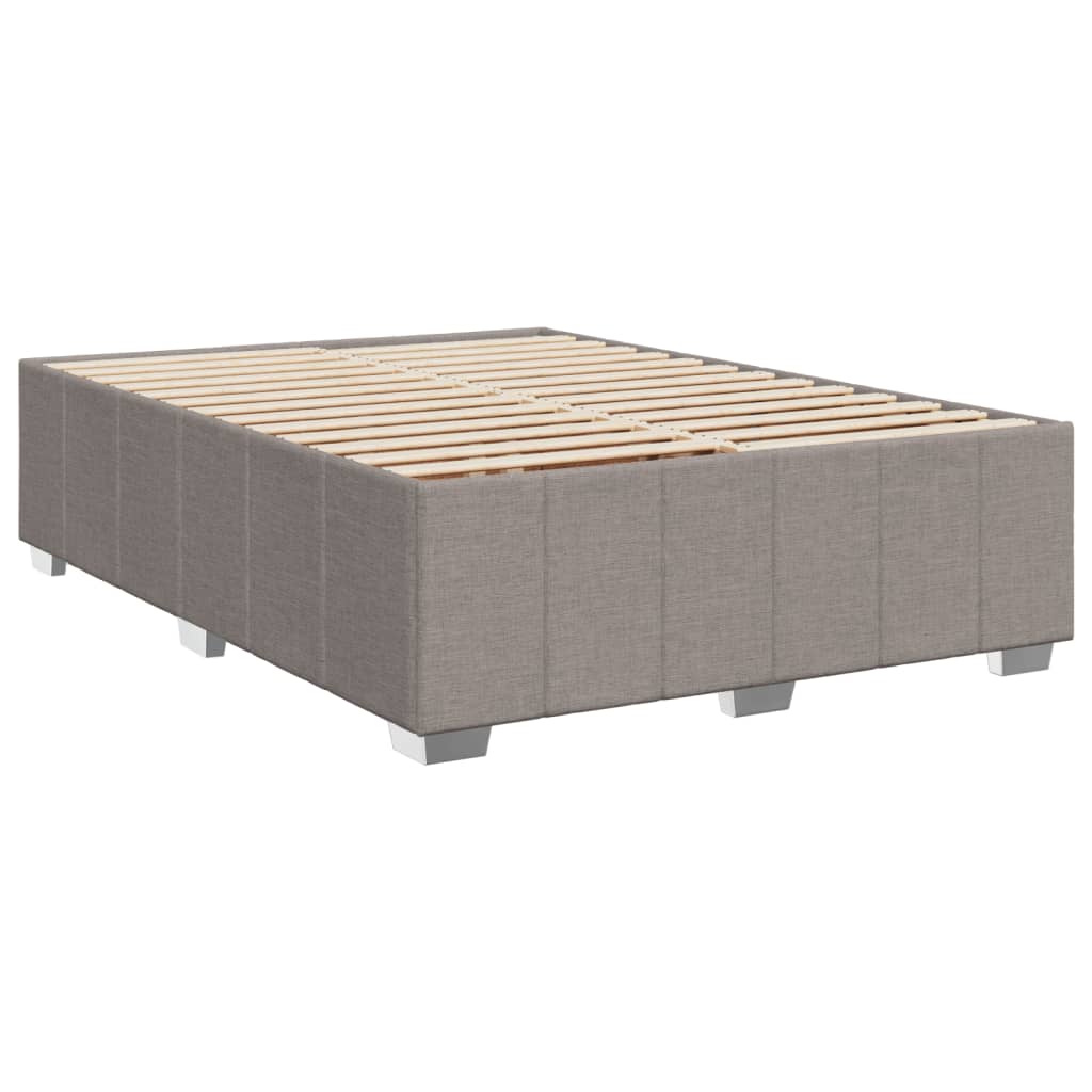 Boxspring met matras stof taupe 140x200 cm is nu te koop bij PeponiXL, paradijselijk wonen!