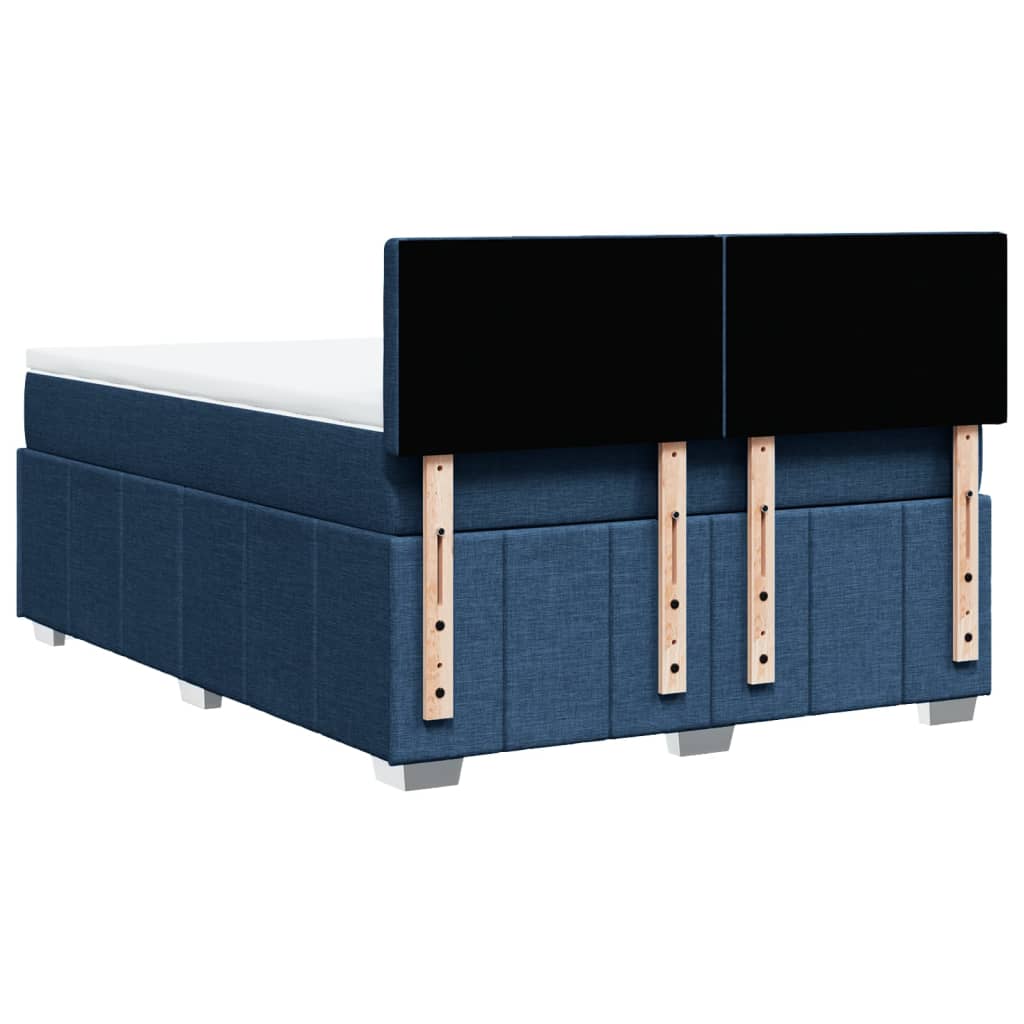 Boxspring met matras stof blauw 140x200 cm is nu te koop bij PeponiXL, paradijselijk wonen!