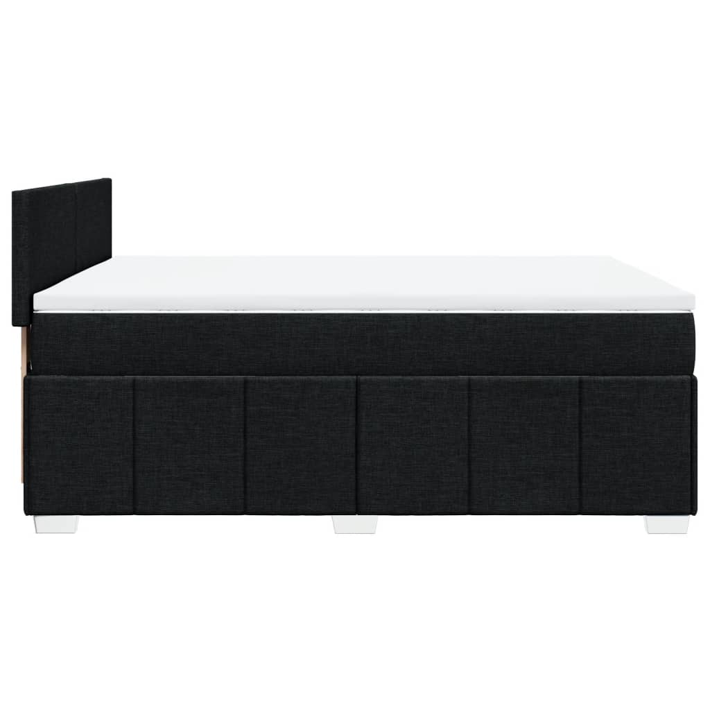 Boxspring met matras stof zwart 160x200 cm is nu te koop bij PeponiXL, paradijselijk wonen!