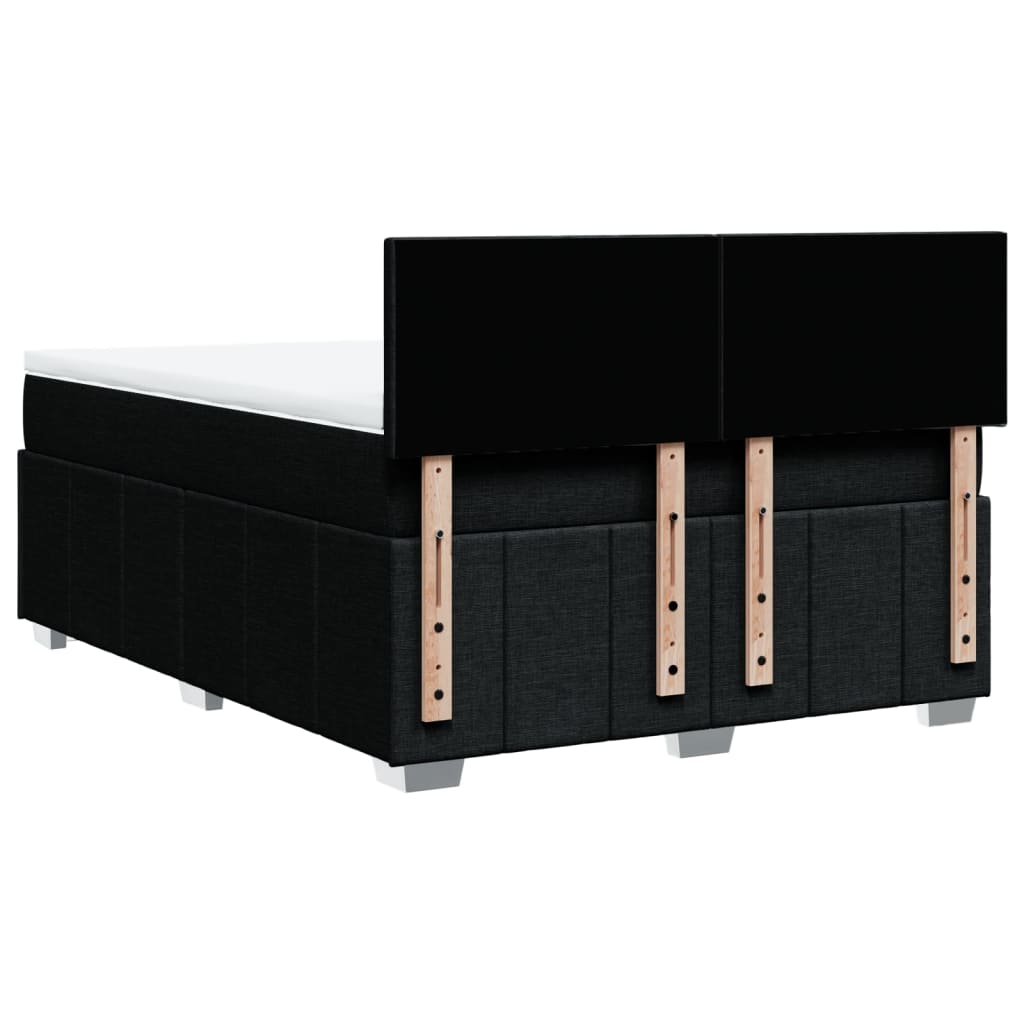 Boxspring met matras stof zwart 160x200 cm is nu te koop bij PeponiXL, paradijselijk wonen!