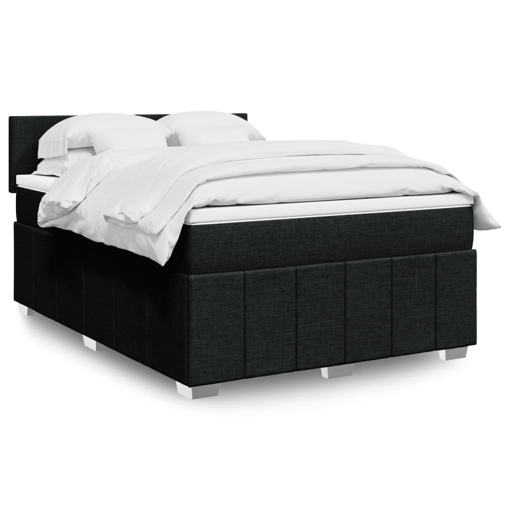 Boxspring met matras stof zwart 160x200 cm is nu te koop bij PeponiXL, paradijselijk wonen!