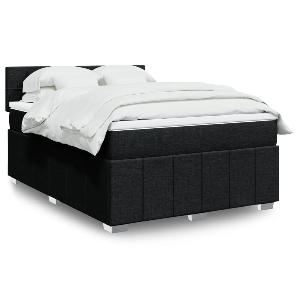 Boxspring met matras stof zwart 160x200 cm is nu te koop bij PeponiXL, paradijselijk wonen!