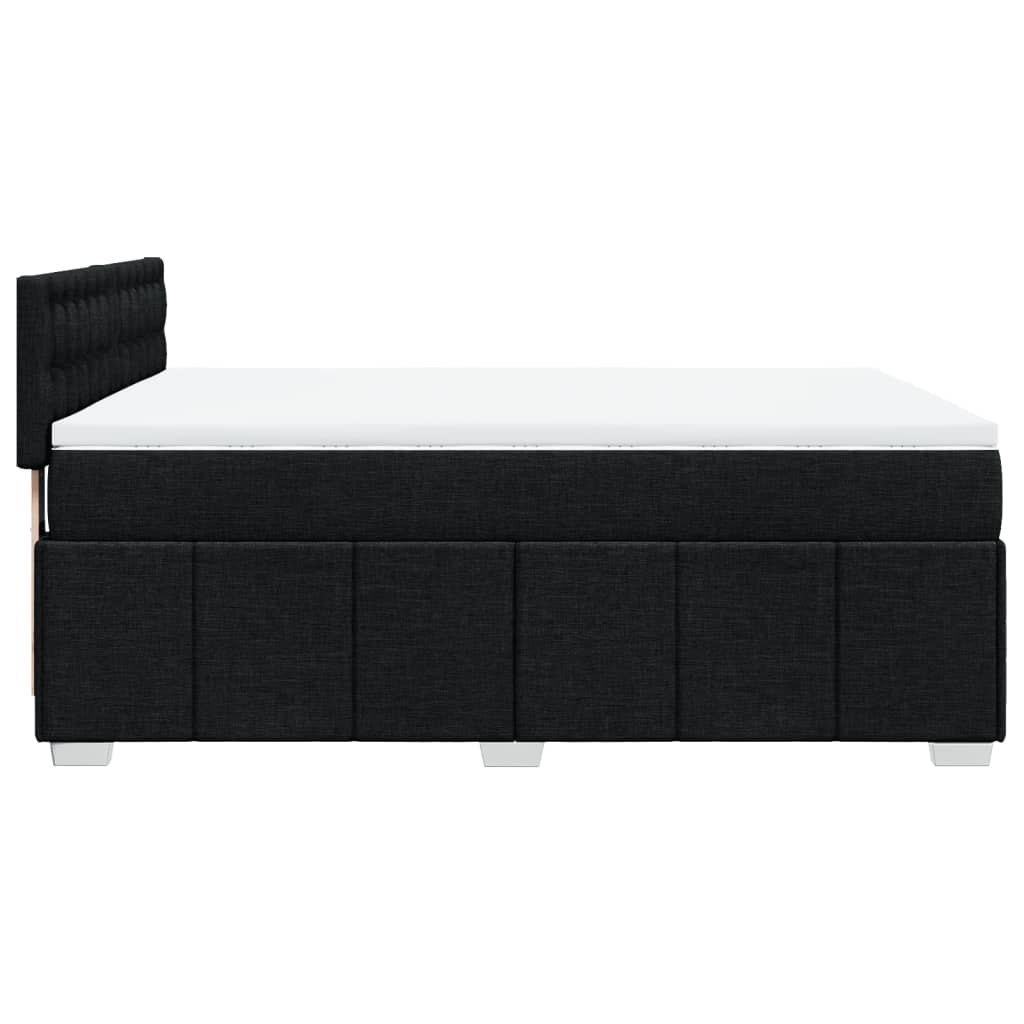 Boxspring met matras stof zwart 160x200 cm is nu te koop bij PeponiXL, paradijselijk wonen!